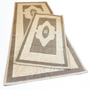 Set 2 covoare tesute doua fete Ciocolata 55x85 cm